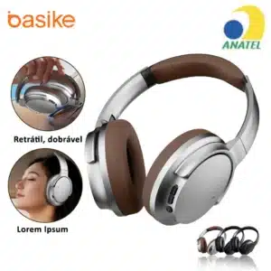 BASIKE Wireless Bluetooth Headset Reprodução Bluetooth 5.4 40h Bateria