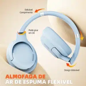 Basike Fone Sem Fio Bluetooth Headphone Dobrável